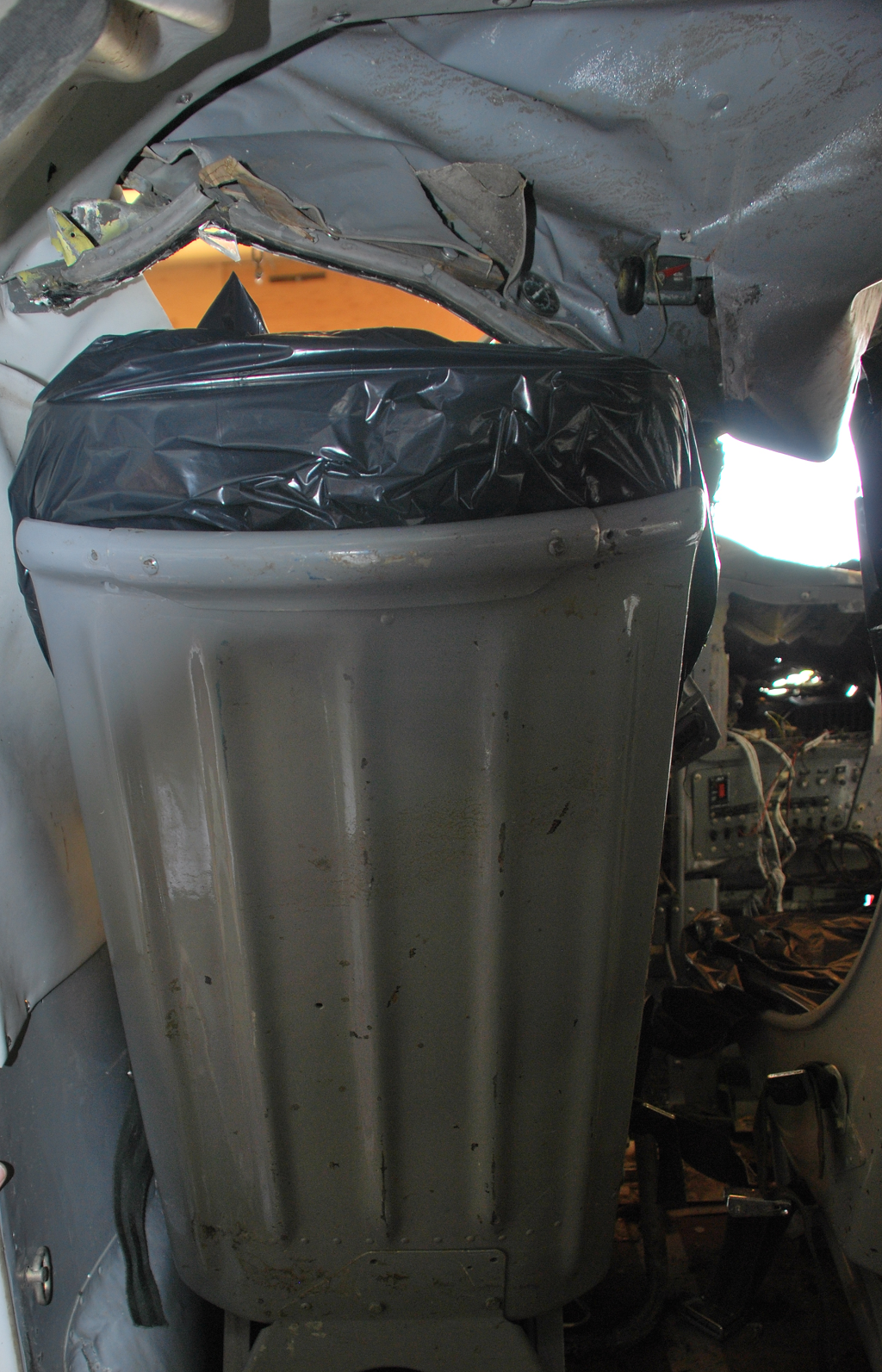 C-FGBF pilot seat after the accident
