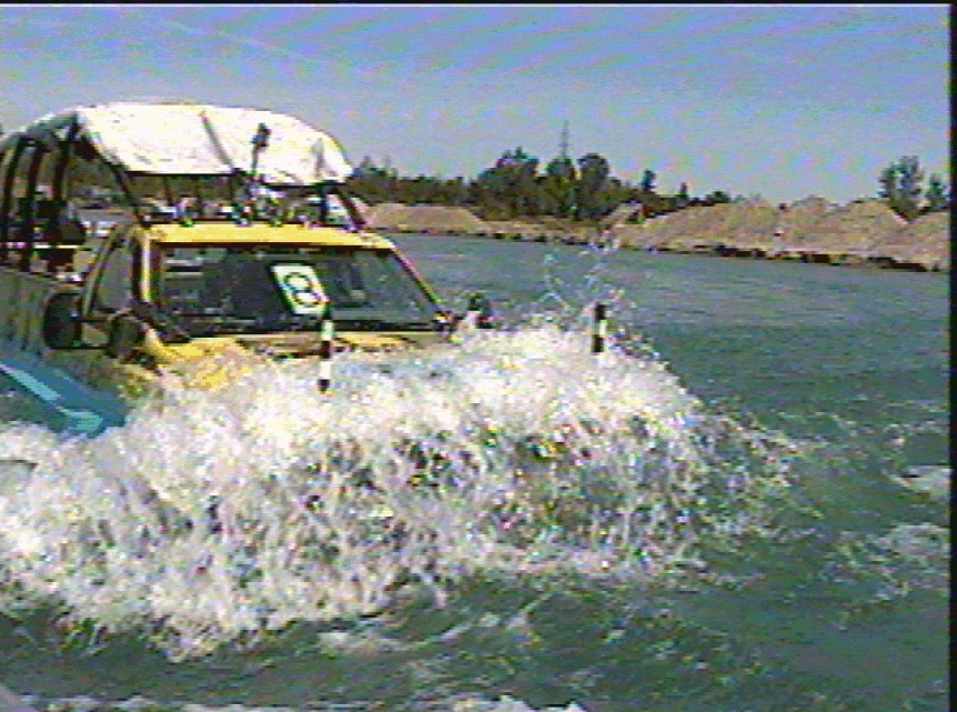 Photo 7. Vehicle speed of 8.3 km/h in disturbed water