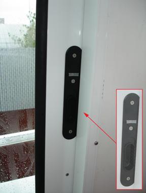 Photo 5 - Starboard door interior latch (note position difference from port door latch)
