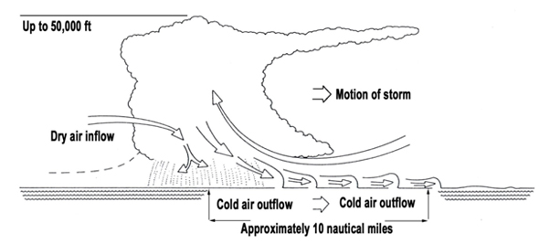 Figure 3. Typical thunderstorm front (Credit: NTSB Report MAR-87/01)