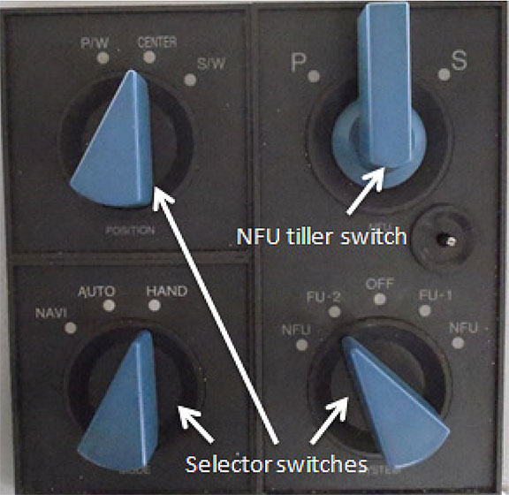 Close-up image of right-hand control panel