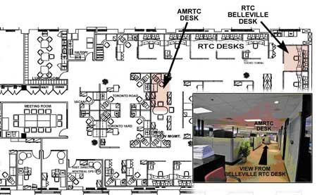 Montréal control centre floor plan
