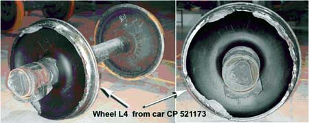 Broken wheel from car CP 521173