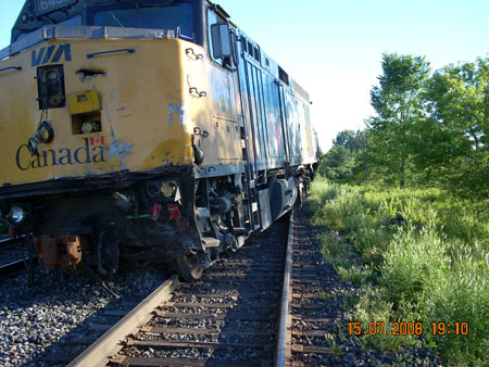 Damage to rail equipment