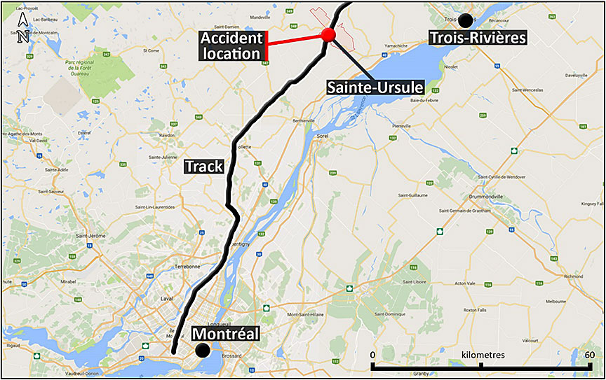 Map of the accident site