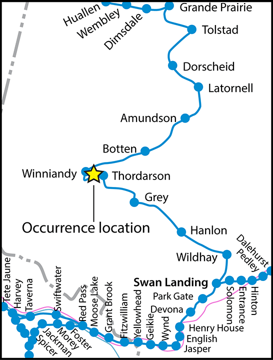 Map of the occurrence location
