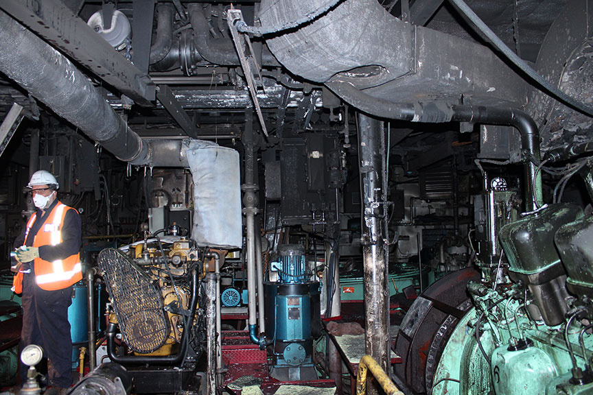 Inside the Brochu's engine room