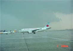 Photo of Weather at threshold about two minutes before landing