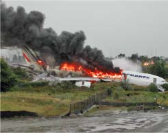 Photo of Aircraft fire in progress