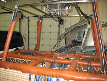 Photo of Example of basket and burner frame <br>assembly