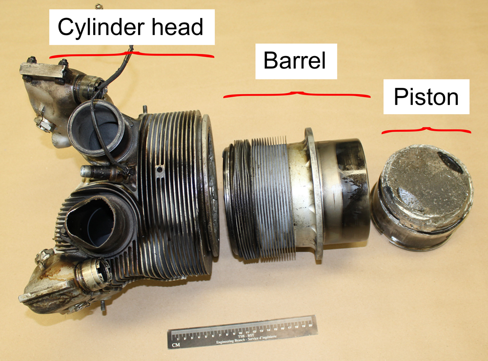 Photo of the failed cylinder assembly from C-GWIR