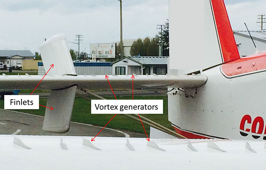 Finlets and vortex generators (Source: Conair)