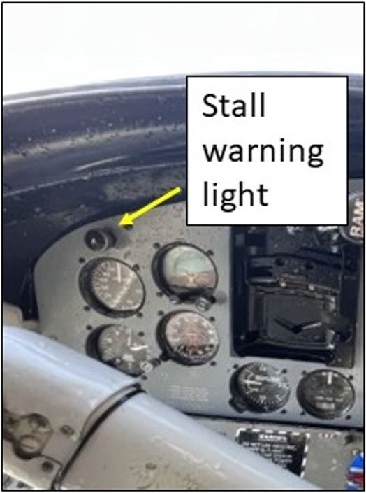 Stall warning light (Source: McLarens Aviation Limited, with permission)
