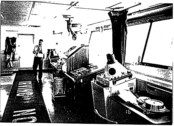Image of the inside the wheelhouse from starboard side