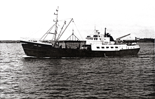 The "CAPE ASPY" after conversion to a scallop trawler.