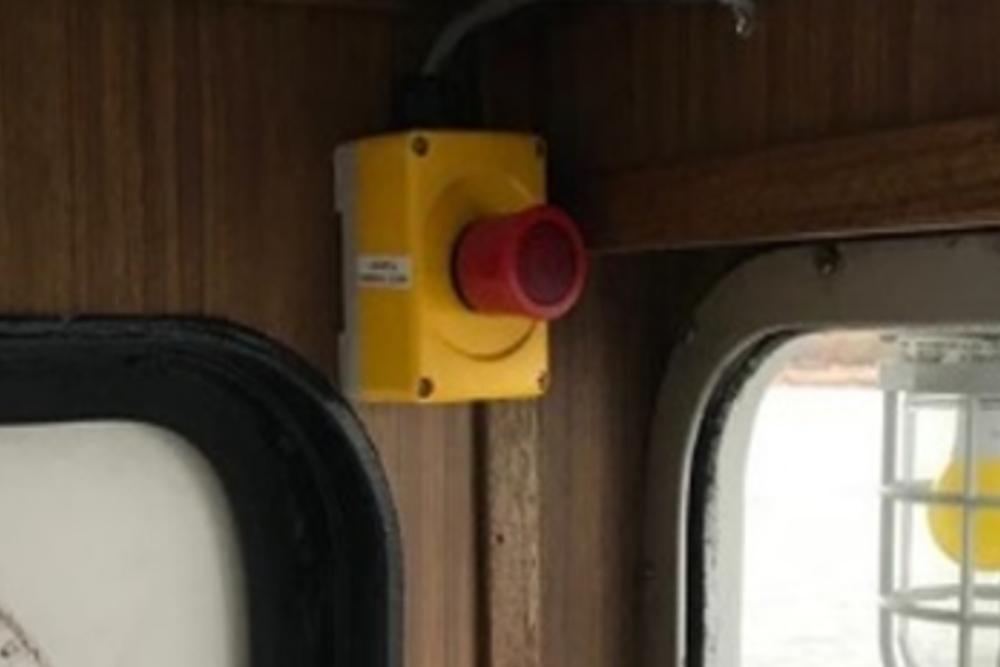 Newly added standardized button for abort mechanism (Source: Ledcor Resources and Transportation Inc.)