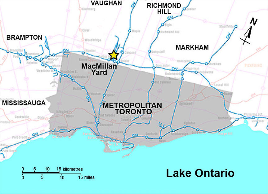 Location of Canadian National Railway Company MacMillan Yard