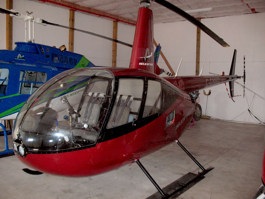 C-GNMX, exemple d'un hélicoptère Robinson R44 exploité par Apex