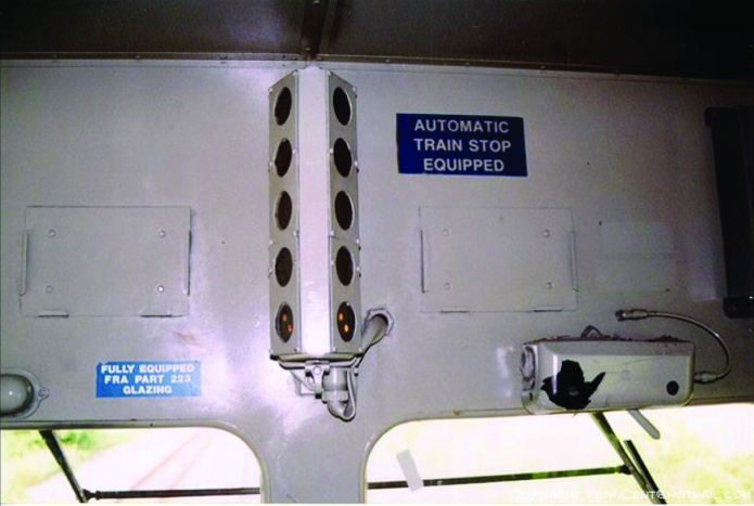 Photo 2. Indications des signaux franchis par le train Q101 avant la collision 