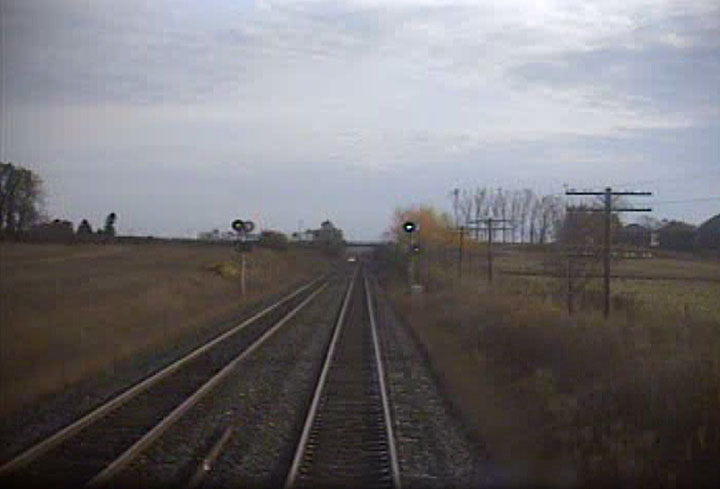 Image prise par la caméra vidéo de la locomotive à 10 h 13 min 21 s